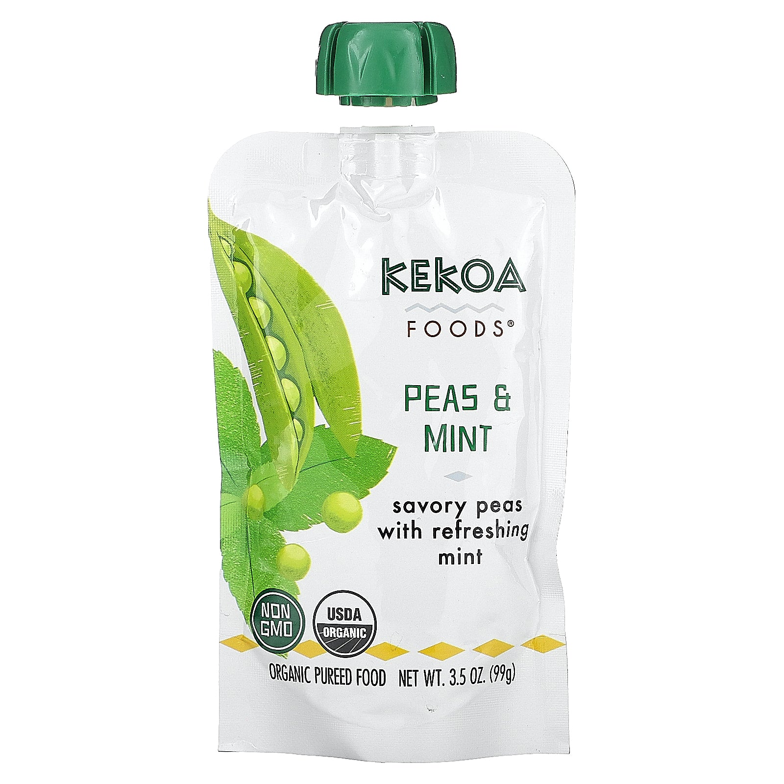 Kekoa, Peas And Mint, Organic Pureed Baby Food, 3.5 oz (99 g)