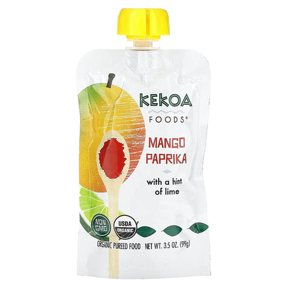 Kekoa, Organic Pureed Food, Mango Paprika, 3.5 oz (99 g)