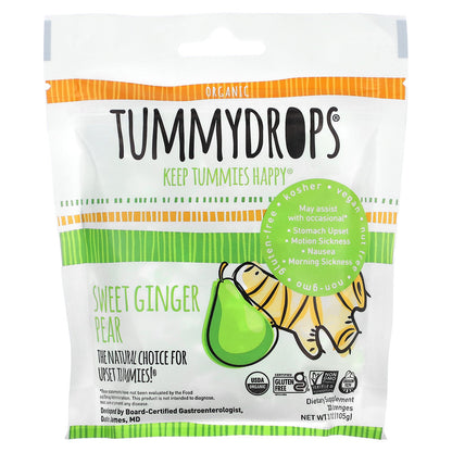 Tummydrops, Organic Sweet Ginger Pear, 33 Lozenges