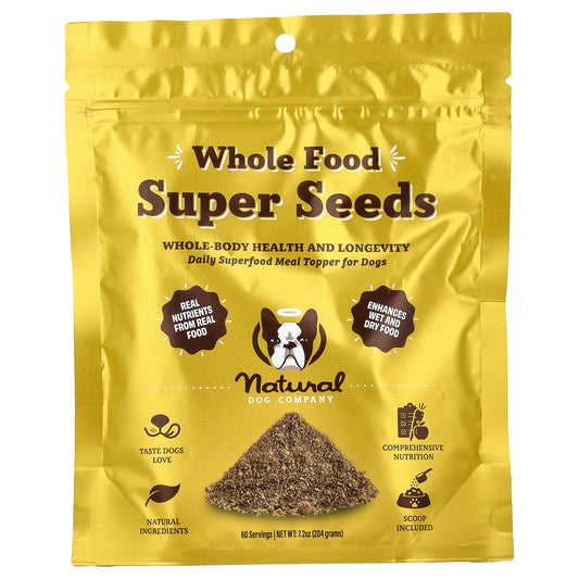 Natural Dog Company, Whole Food Super Seeds, For Dogs, 7.2 oz (204 g)