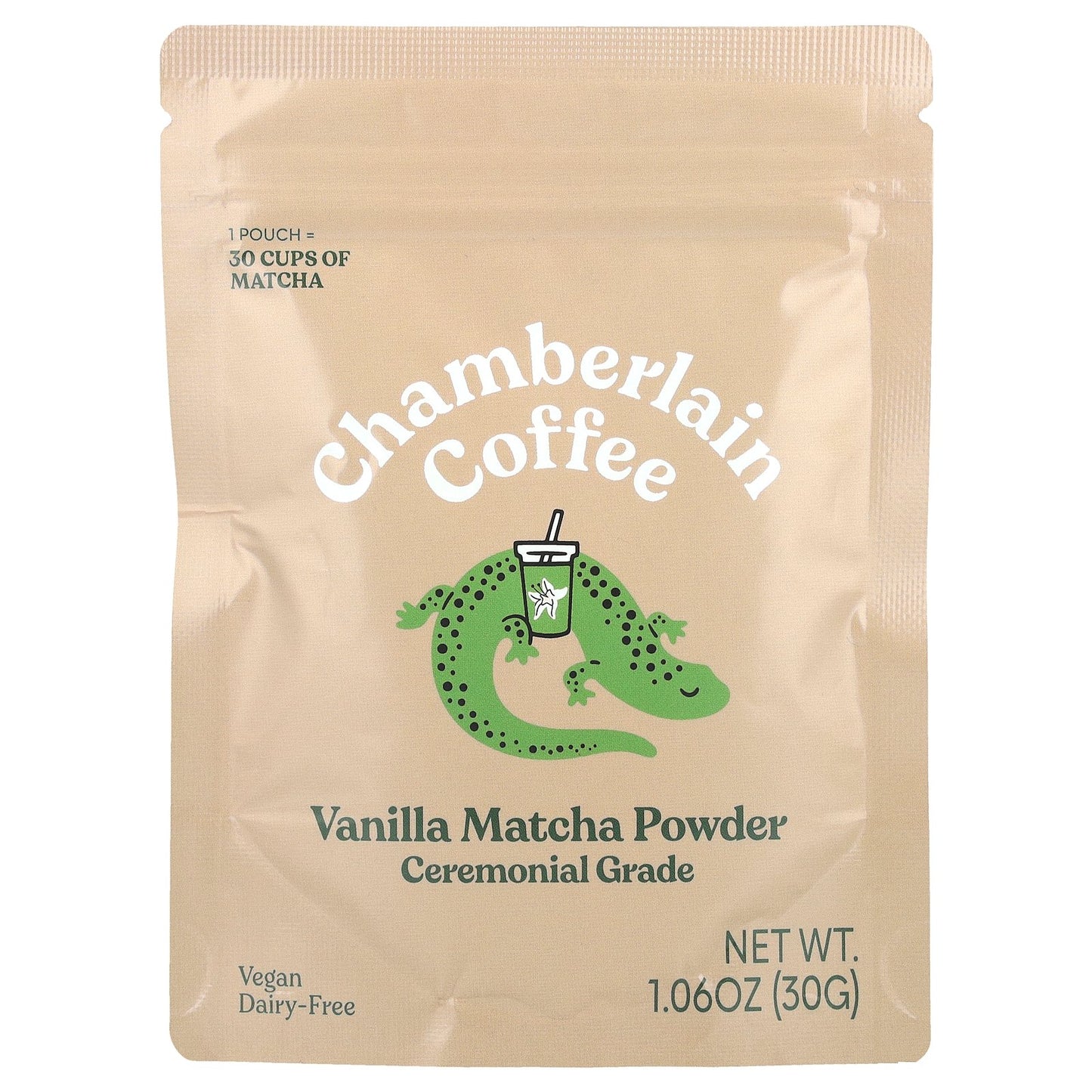 Chamberlain Coffee, Vanilla Matcha Powder, Ceremonial Grade, 1.06 oz (30 g)