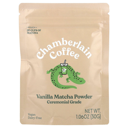 Chamberlain Coffee, Vanilla Matcha Powder, Ceremonial Grade, 1.06 oz (30 g)