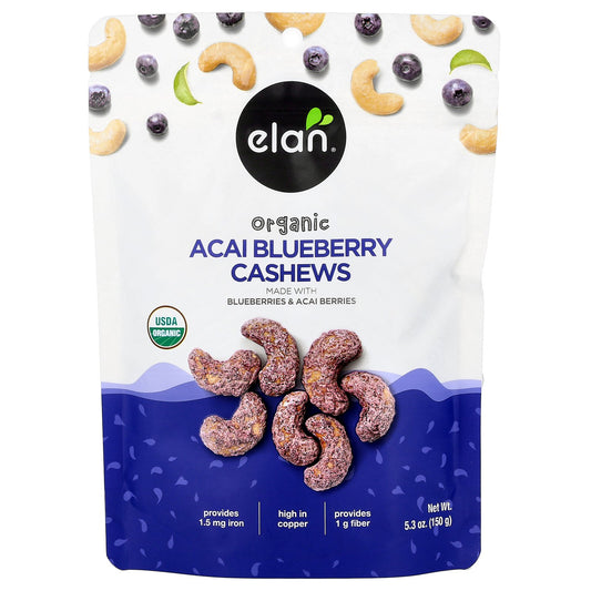 Elan, Organic Acai Blueberries Cashews, 5.3 (150 g)