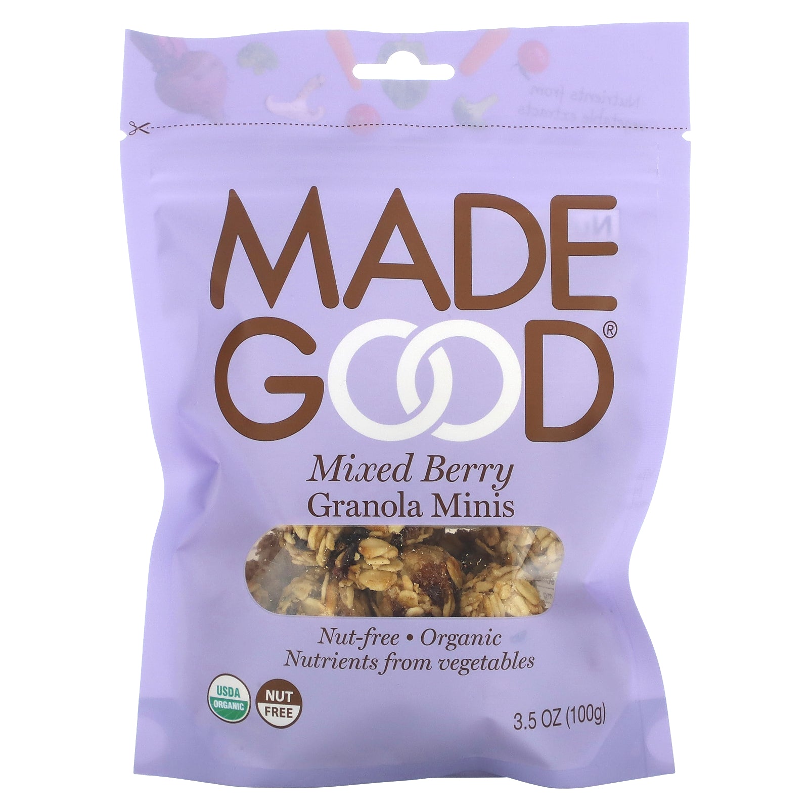 MadeGood, Granola Minis, Mixed Berry, 3.5 oz (100 g)