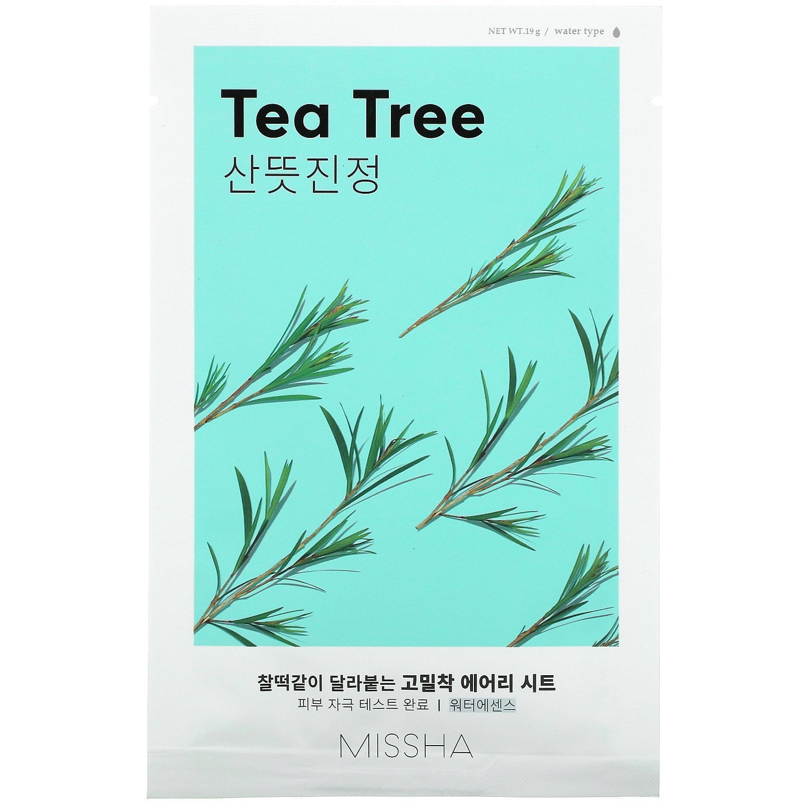 Missha, Airy Fit Beauty Sheet Mask, Tea Tree, 1 Sheet, 19 g