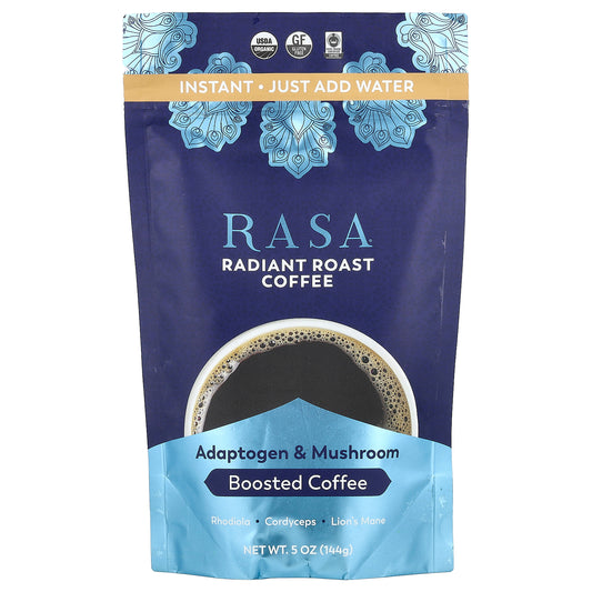 Rasa, Adaptogen & Mushroom Boosted Coffee, Instant, Radiant Roasted Coffee, 5 oz (144 g)