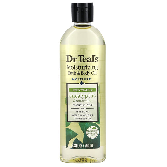 Dr. Teal's, Moisturizing Bath & Body Oil, Eucalyptus & Spearmint, 8.8 fl oz (260 ml)