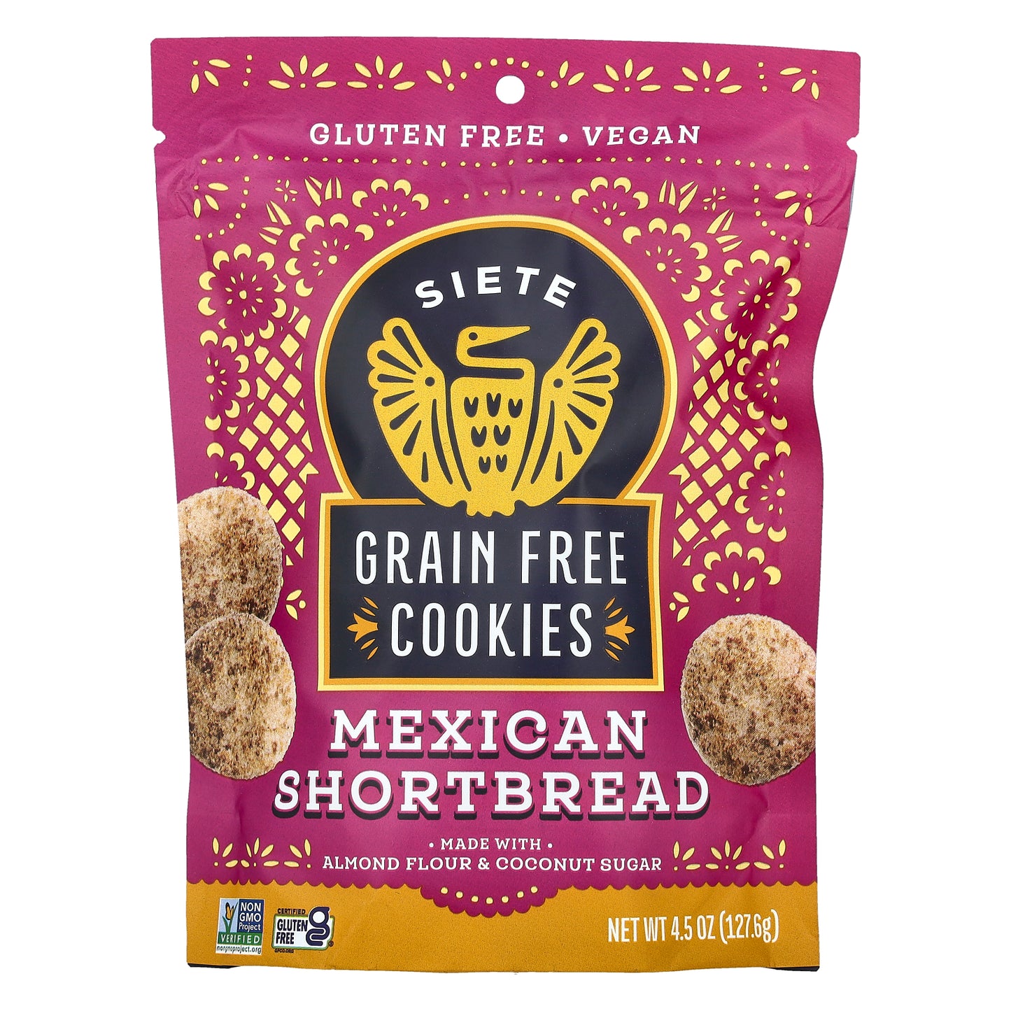 Siete, Grain Free Cookies, Mexican Shortbread , 4.5 oz (127.6 g)