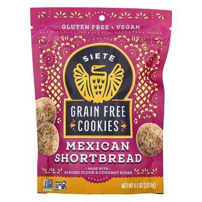 Siete, Grain Free Cookies, Mexican Shortbread , 4.5 oz (127.6 g)