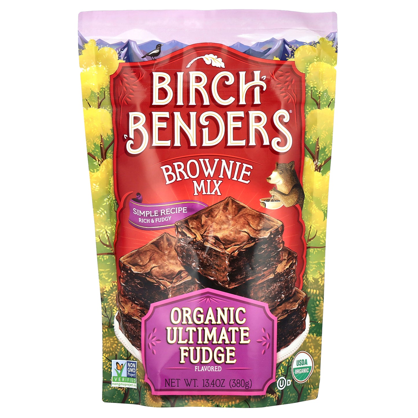 Birch Benders, Brownie Mix, Organic Ultimate Fudge, 13.4 oz (380 g)