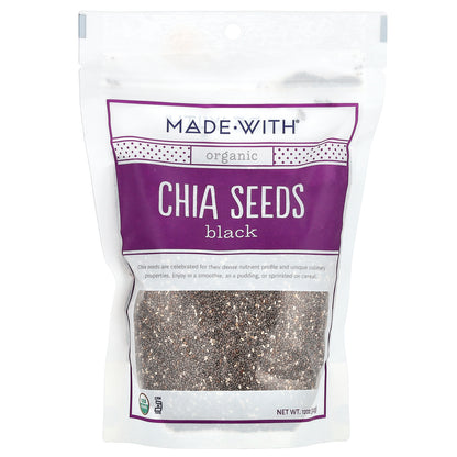 Made With, Organic Chia Seeds, Black, 12 oz (340 g)