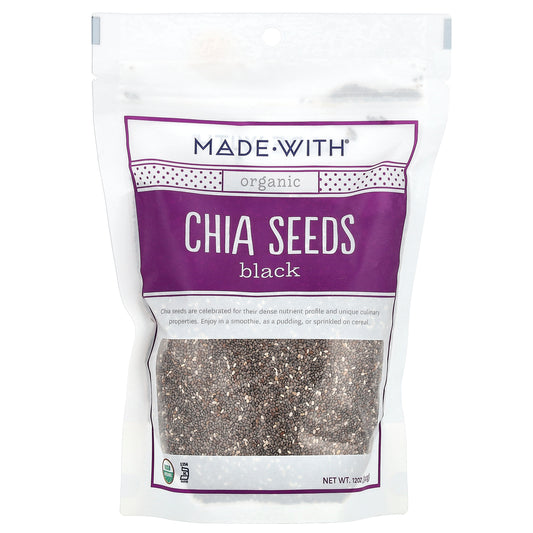 Made With, Organic Chia Seeds, Black, 12 oz (340 g)