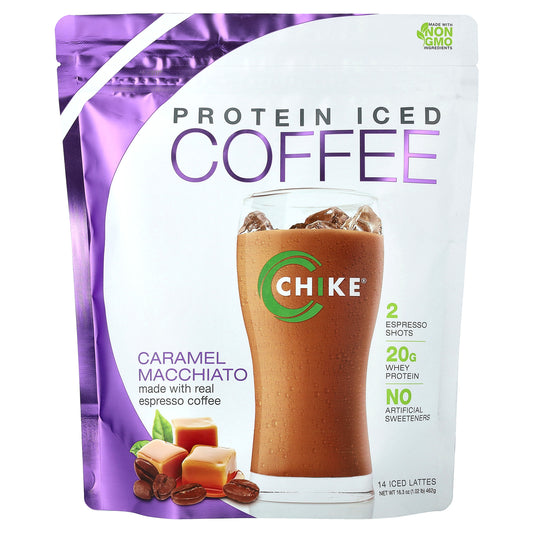 Chike Nutrition, Protein Iced Coffee, Caramel Macchiato, 16.3 oz (462 g)