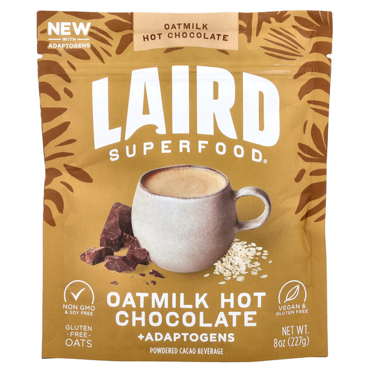 Laird Superfood, Oatmilk Hot Chocolate + Adaptogens, 8 oz (227 g)