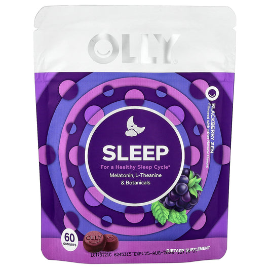OLLY, Sleep Gummies, Blackberry Zen, 60 Gummies