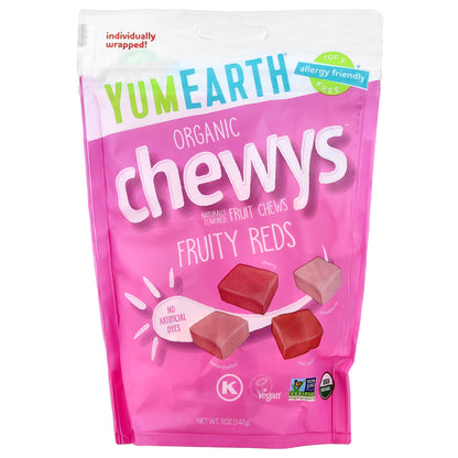 YumEarth, Organic Chewys™, Fruity Reds, 5 oz (142 g)