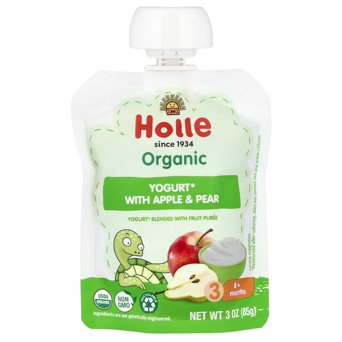 Holle, Organic Yogurt With Apple & Pear, 8+ Months, 3 oz (85 g)