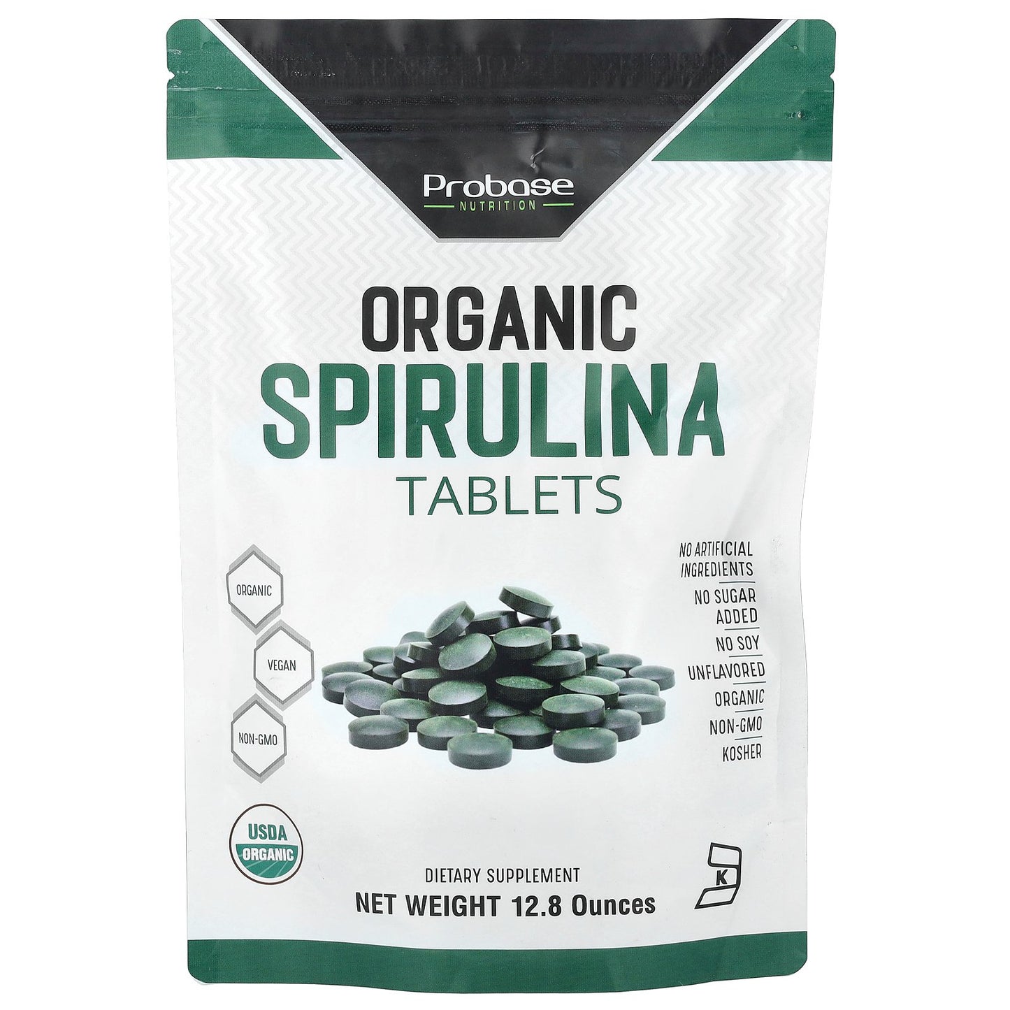 Probase Nutrition, Organic Spirulina Tablets , 12.8 oz