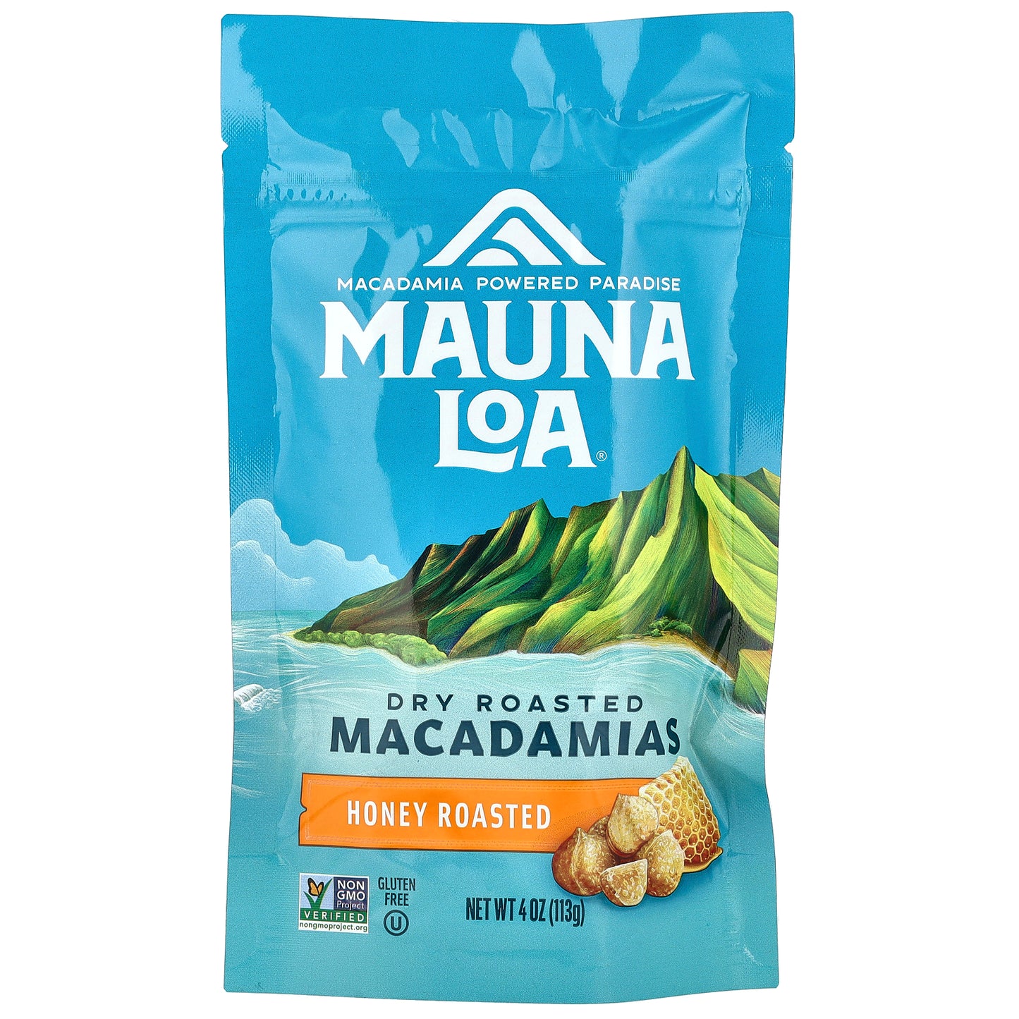 Mauna Loa, Dry Roasted Macadamias, Honey Roasted, 4 oz (113 g)