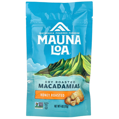 Mauna Loa, Dry Roasted Macadamias, Honey Roasted, 4 oz (113 g)