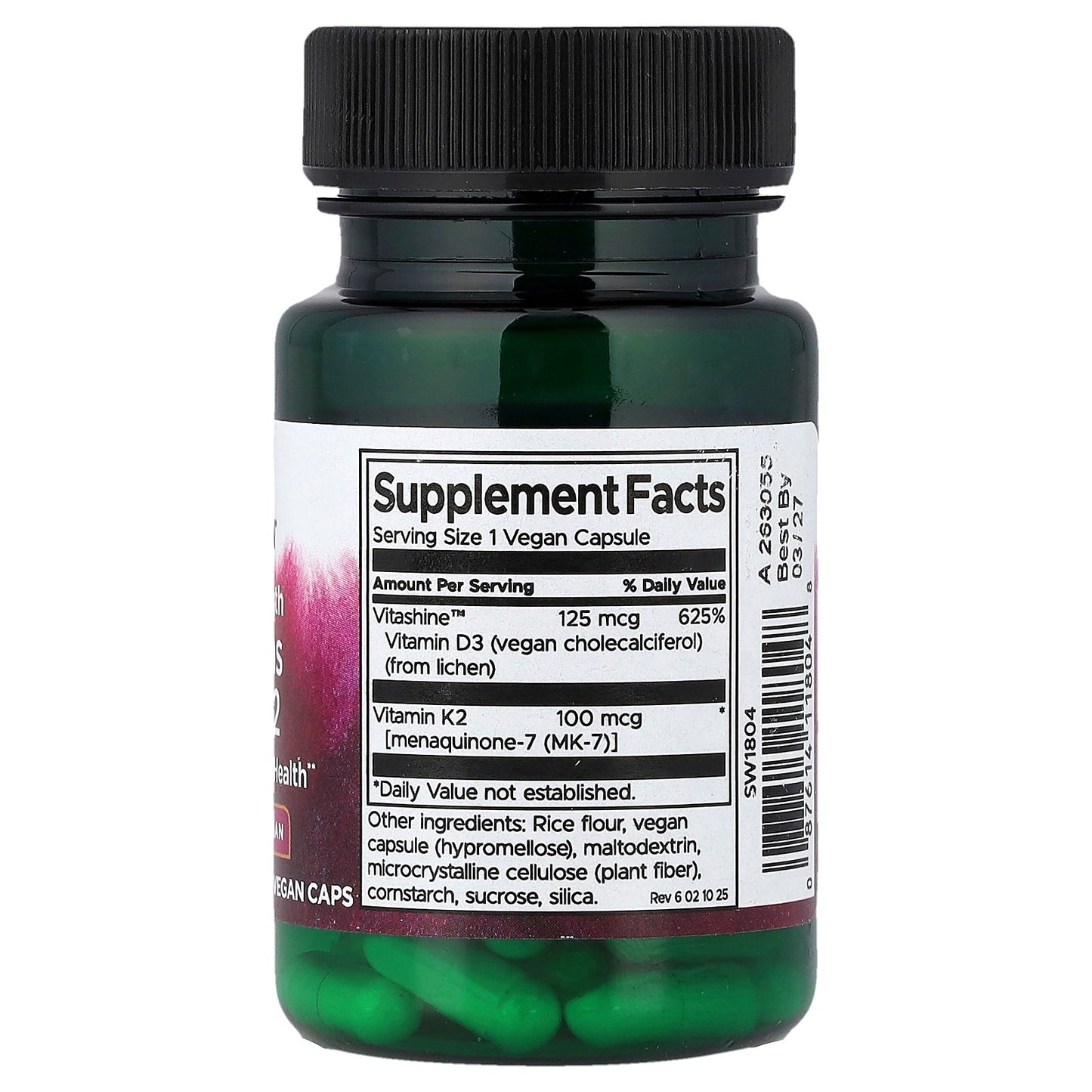 Swanson, Vitamins D3 & K2, 60 Veggie Caps