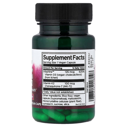 Swanson, Vitamins D3 & K2, 60 Veggie Caps