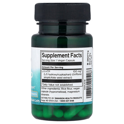 Swanson, 5-HTP, 100 mg, 60 Vegan Caps