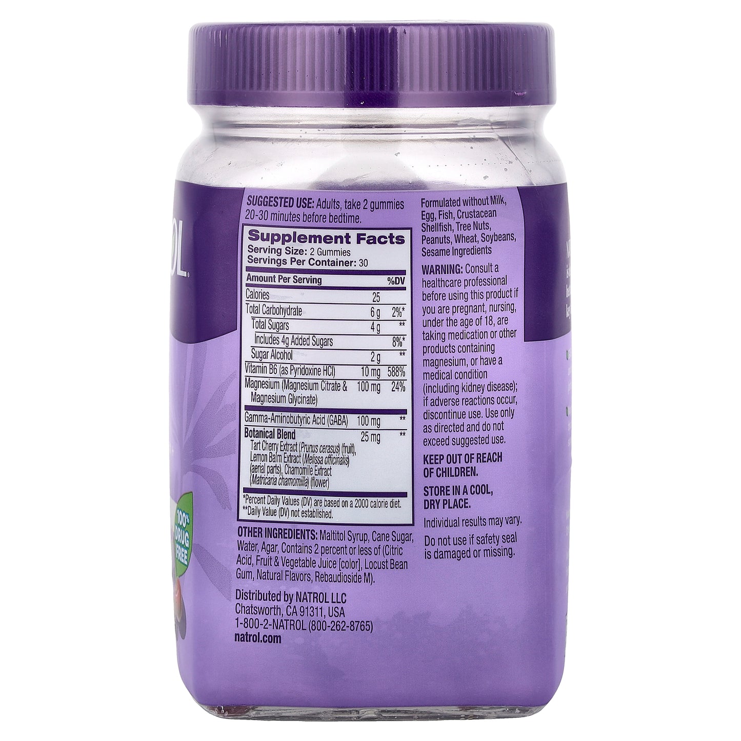 Natrol, Sleep & Restore Gummies, Melatonin Free, Cherry, 60 Gummies