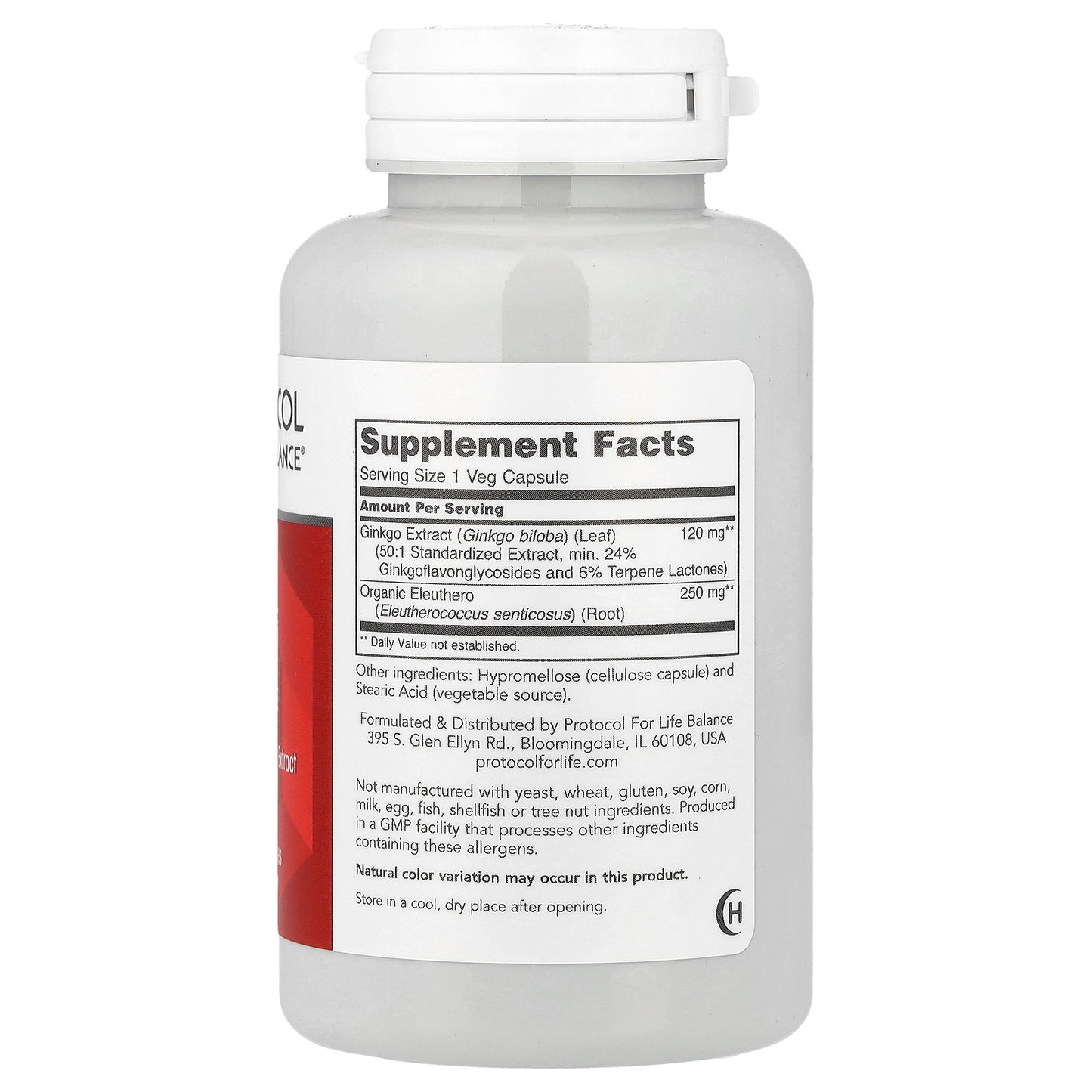 Protocol for Life Balance, Ginkgo Biloba, 120 mg , 100 Veg Capsules