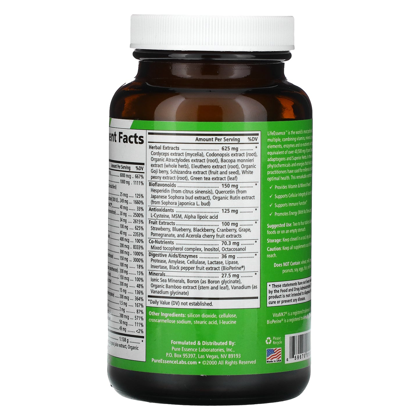 Pure Essence, LifeEssence™, 120 Tablets