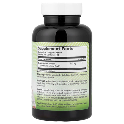 Amazing India, Arjuna, 500 mg, 120 Veggie Capsules
