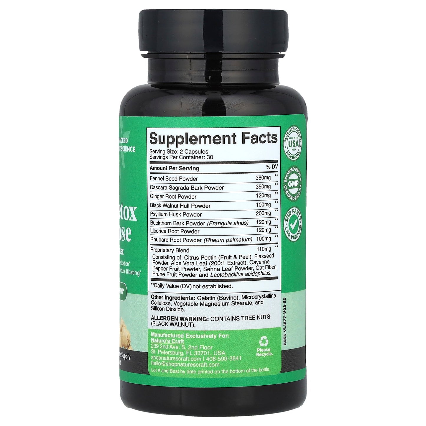 Nature's Craft, Colon Detox & Cleanse, 60 Capsules