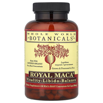 Whole World Botanicals, Royal Maca®, 500 mg, 180 Gel Caps