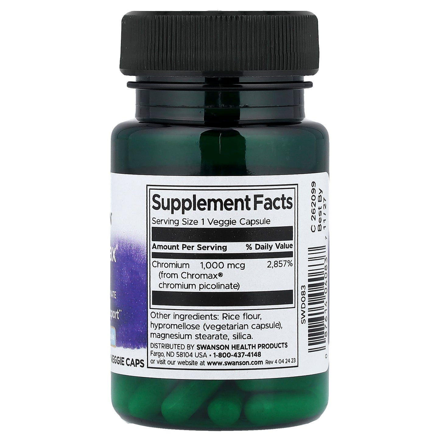 Swanson, Chromax® 1000, Chromium Picolinate, 1,000 mcg, 60 Veggie Caps