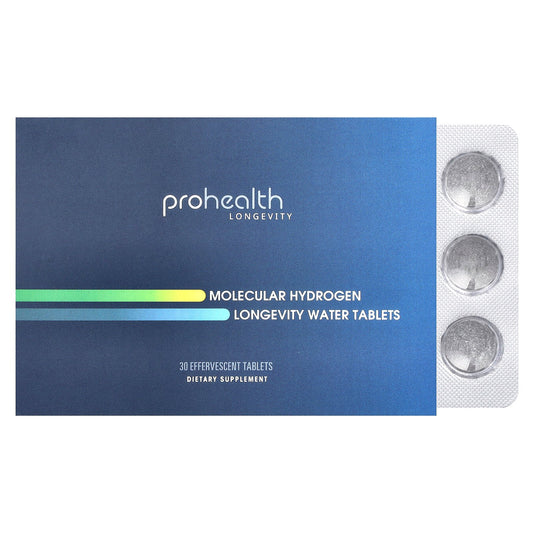 ProHealth Longevity, Molecular Hydrogen, Longevity Water Tablets , 30 Effervescent Tablets