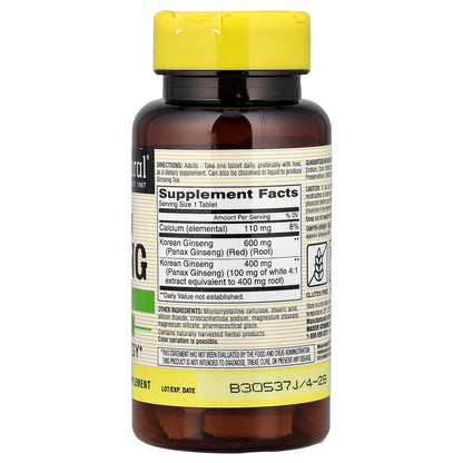 Mason Natural, Whole Herb Korean Ginseng, 60 Tablets