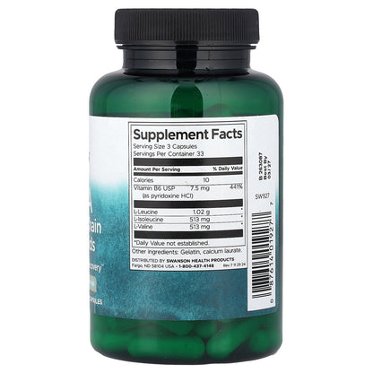 Swanson, BCAA, 100 Capsules