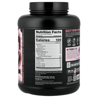 NutraBio, Whey Protein Isolate, Strawberry Ice Cream, 5 lb (2,268 g)
