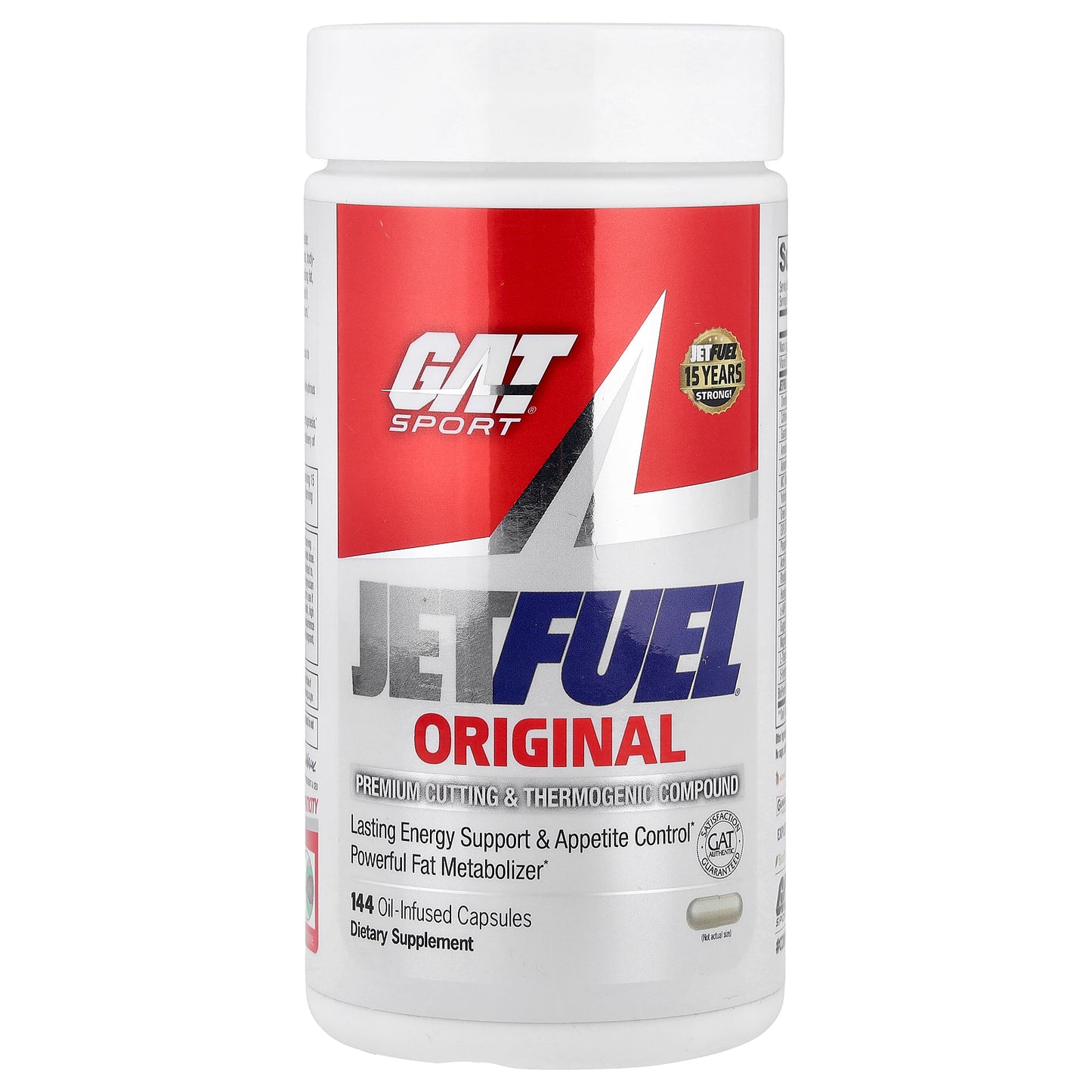 GAT, JetFuel® Original, 144 Oil-Infused Capsules