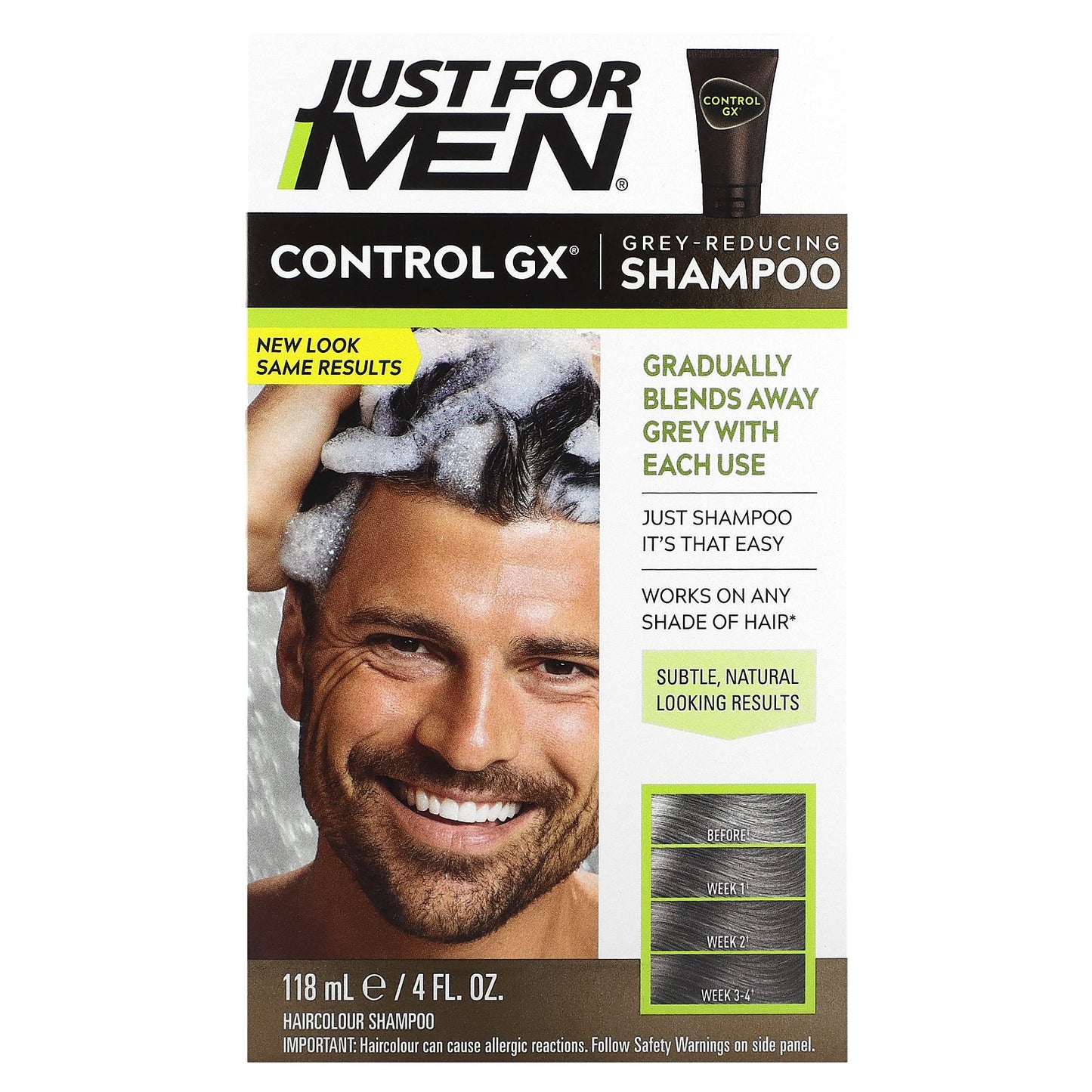 Just for Men, Control GX, Grey Reducing Shampoo, 4 fl oz (118 ml)