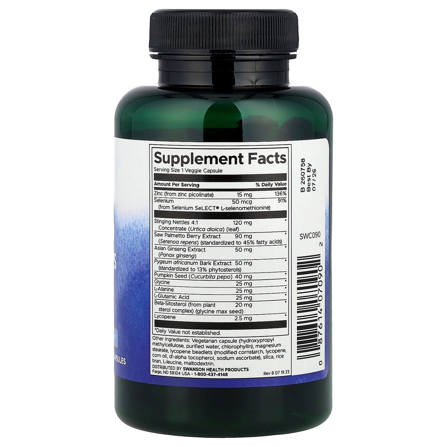 Swanson, Prostate Essentials Plus, 90 Veggie Capsules