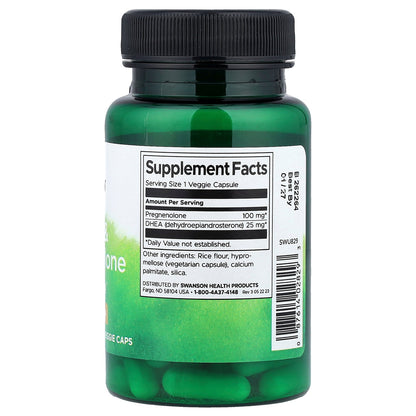 Swanson, DHEA & Pregnenolone, 60 Veggie Caps
