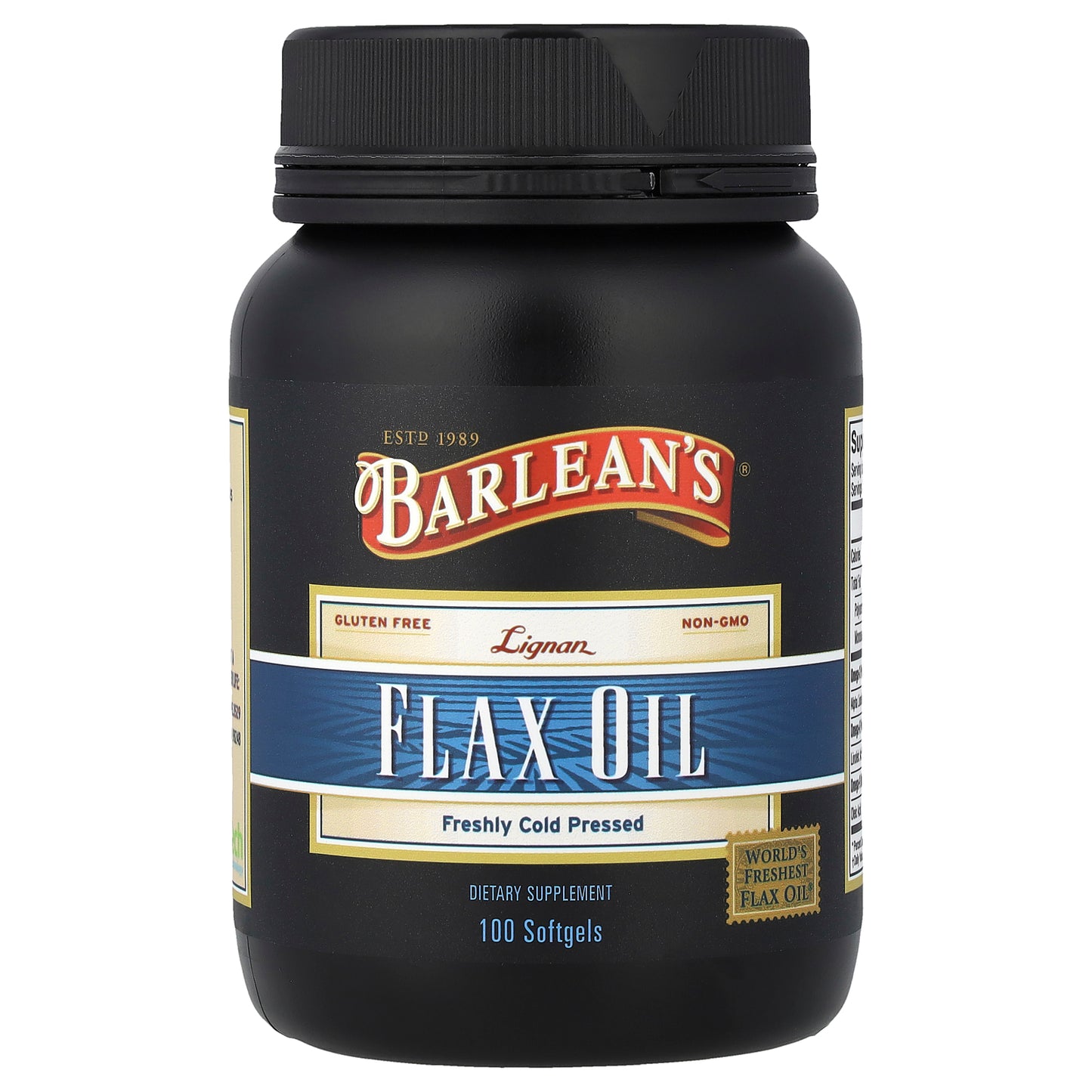 Barlean's, Lignan Flax Oil, 100 Softgels