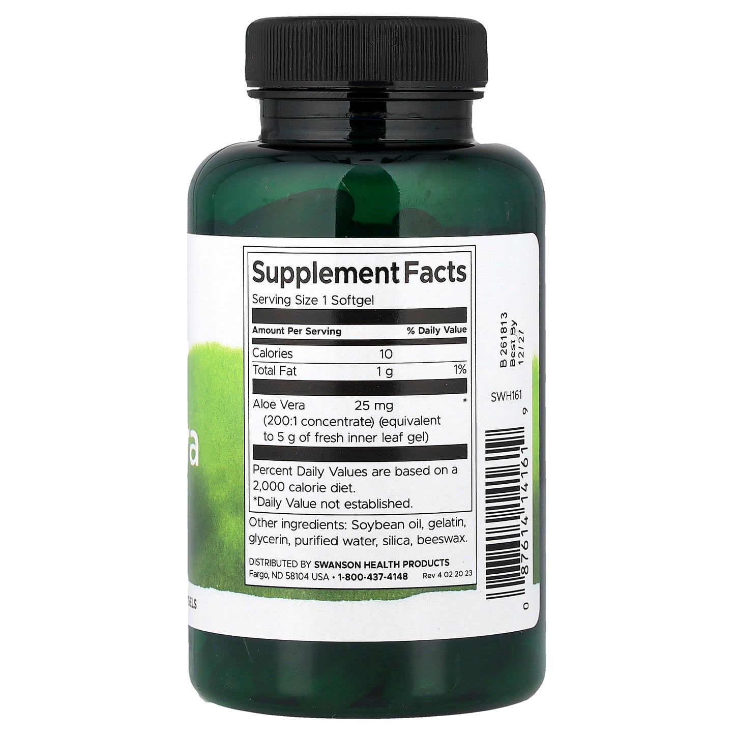 Swanson, Aloe Vera, 25 mg, 100 Softgels