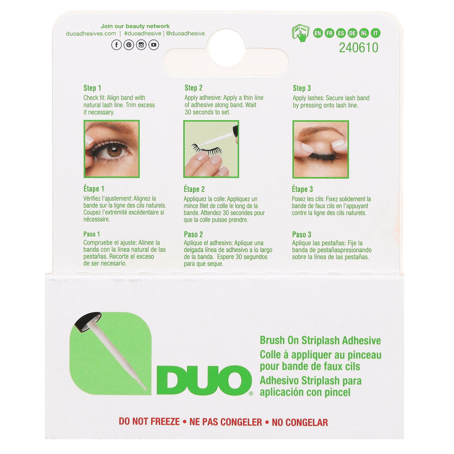 DUO, Brush On Striplash Adhesive, White/Clear,  0.18 oz (5 g)