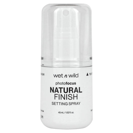 wet n wild, PhotoFocus, Natural Finish Setting Spray, 301A Seal The Deal, 1.52 fl oz (45 ml)