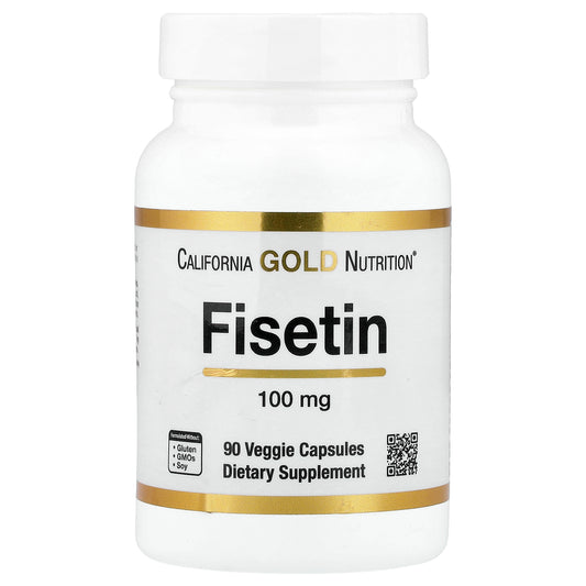 California Gold Nutrition, Fisetin, 100 mg, 90 Veggie Capsules