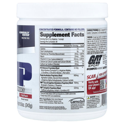 GAT, PMP™, Pre-Workout, Fruit Punch, 8.6 oz (243 g)