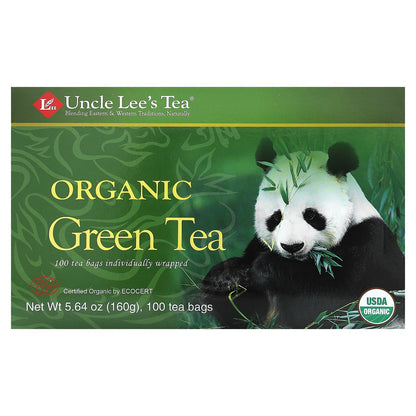 Uncle Lee's Tea, Organic Green Tea, 100 Tea Bags, 5.64 oz (160 g)