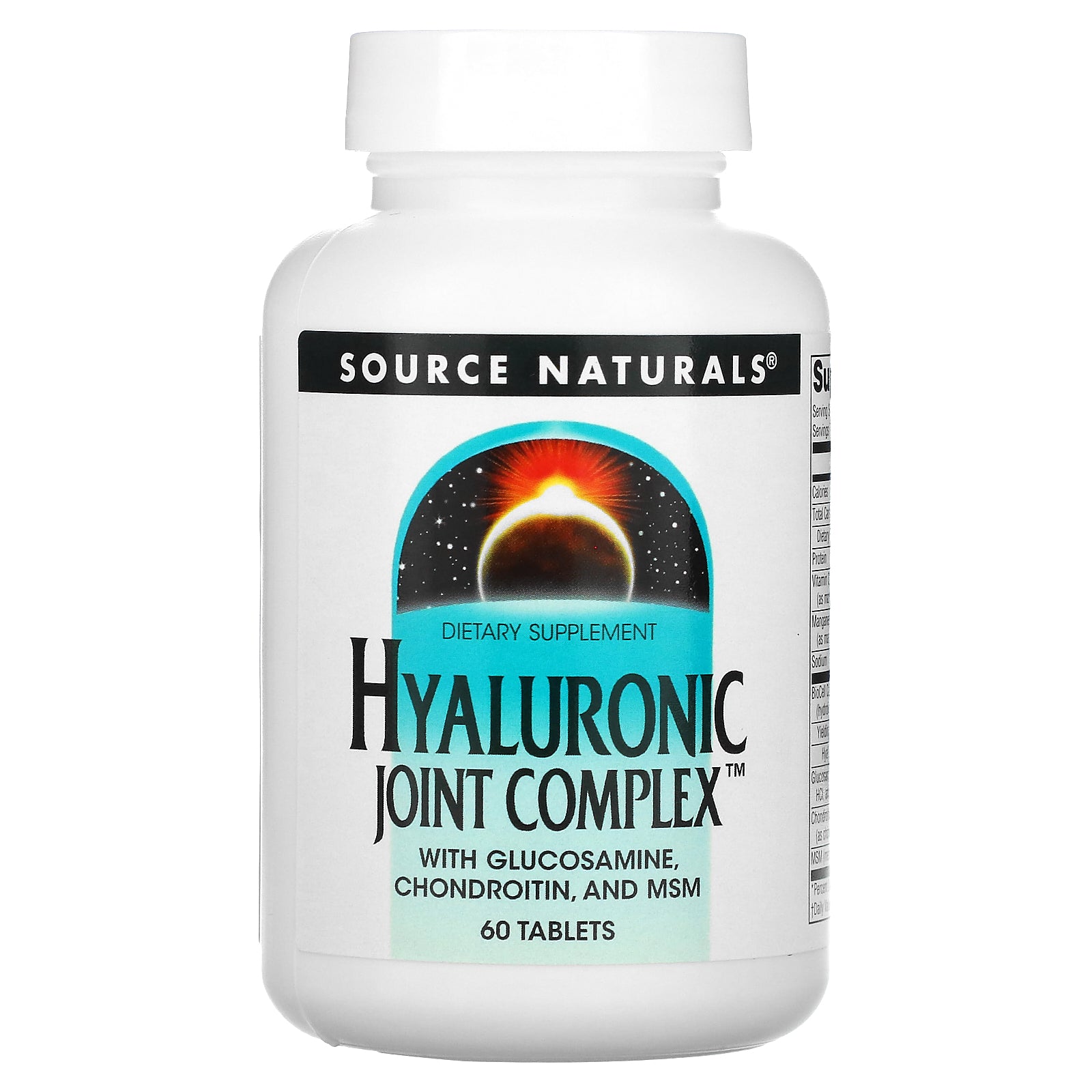 Source Naturals, Hyaluronic Joint Complex With Glucosamine, Chondroitin and MSM, 60 Tablets